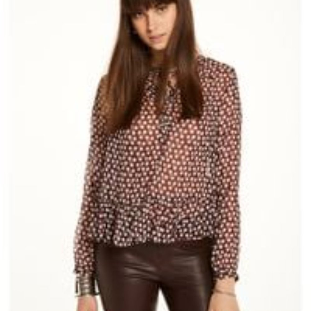 Maison Scotch Scotch & Soda Sheer Peplum Blouse